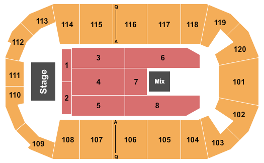 f&m bank arena seating chart