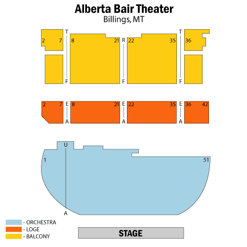 alberta bair theater seating chart