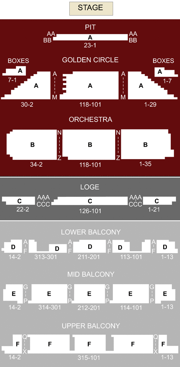 hanover theater seating chart
