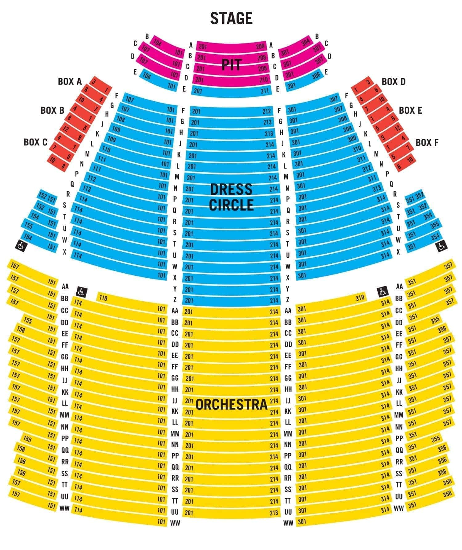 KeyBank State Theatre seating chart 