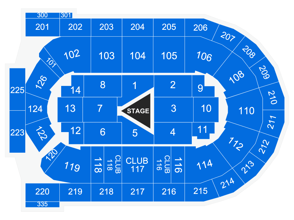 Mohegan Sun Arena seating chart 