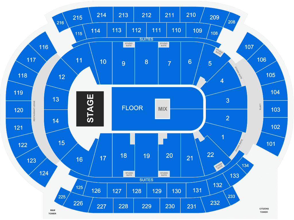 seating chart Prudential Center