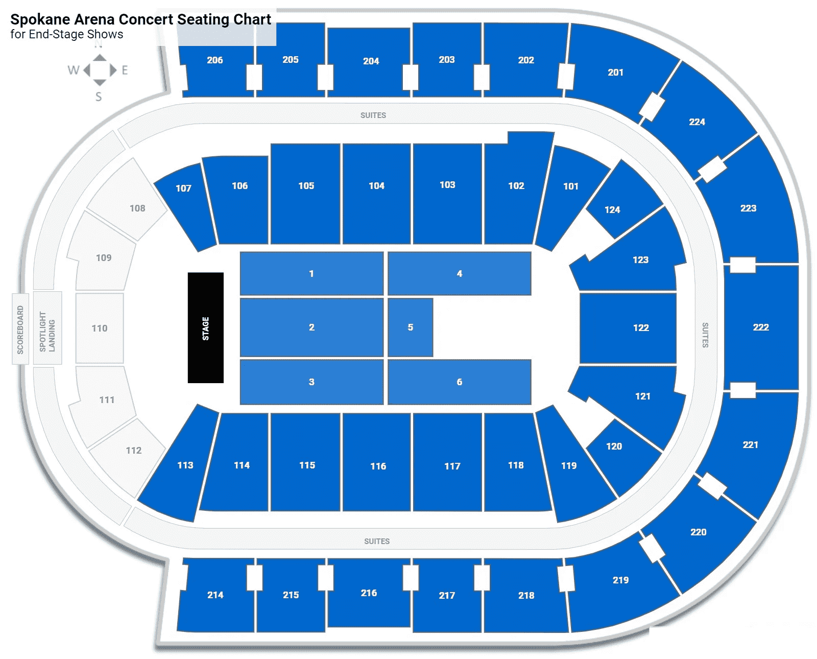 ONE Spokane Stadium seating chart