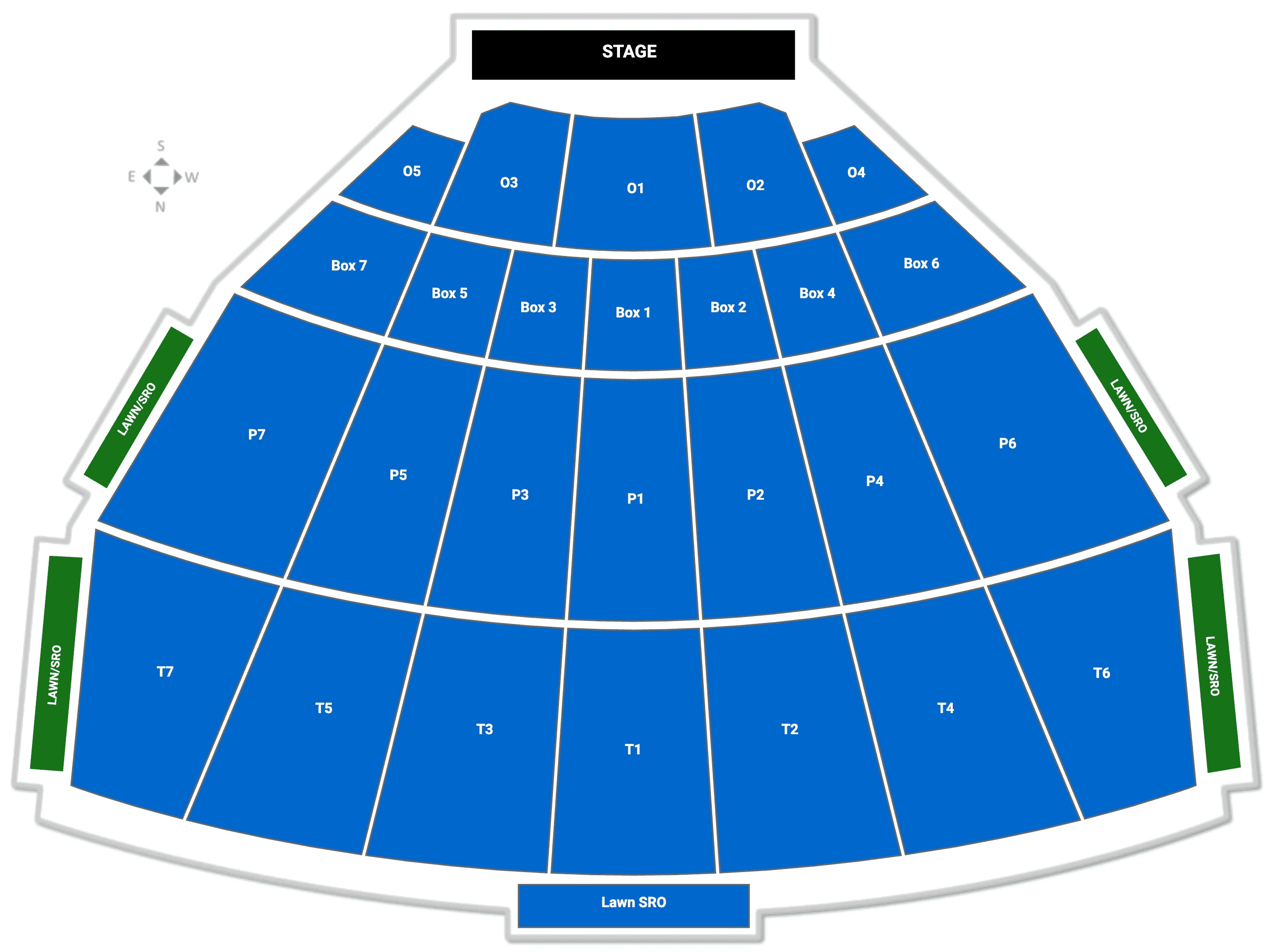 Starlight Theatre seating chart 