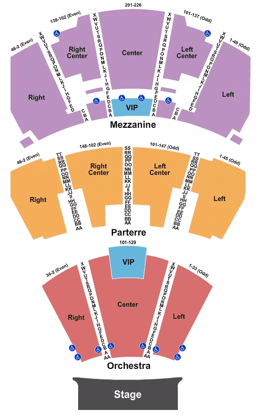 Premier Theater Seating Chart