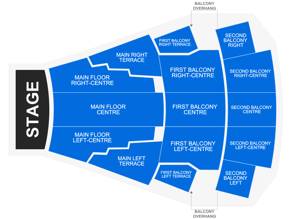 Jubilee Auditorium seating chart